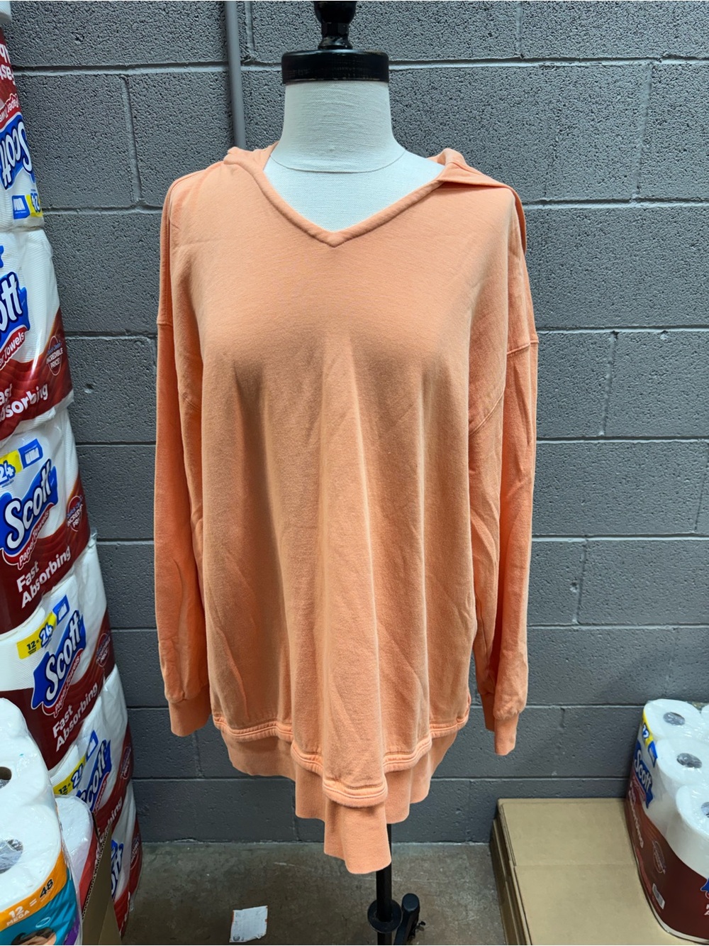 Athleta V-Neck Orange Sweater